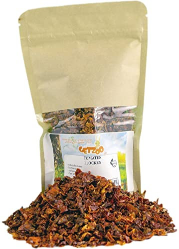 Getzoo Premium Tomatenflocken 70g | Geschmackvolle & Nährstoffreiche Nagerernährung | Reich an Lycopin & Antioxidantien | Ideal für Kaninchen, Meerschweinchen, Hamster