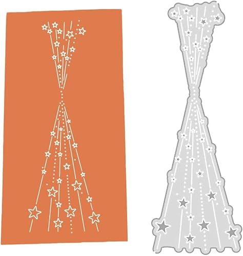 Pentagram Cutting Dies for Card Making,Bubble Spotty Line Cutting Dies Cut Stencils for DIY Scrapbooking Photo Album Decorative Embossing Paper Dies for Card Making Templated