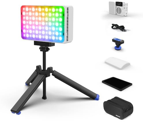 Amaran Ace 25c RGBWW Vollfarb LED Licht - Kits, 32W On-Camera Videolicht, 2300K-10000K, 5908 Lux @ 0,5m, USB-C Schnellladung, Magnetische Befestigung, Drahtlose amaran App Steuerung - White