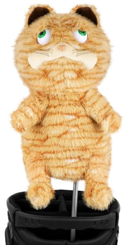LZFAN Golf Club Covers for Woods and Drivers Funny Driver Headcover Animal Golf Club Head Covers Golf Gifts for Men Women Plush Cat