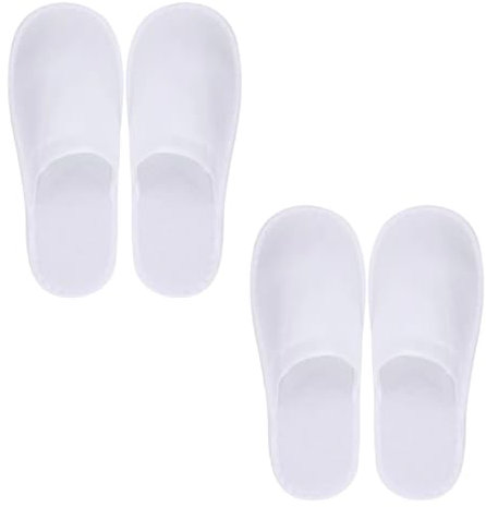 2 paires Pantoufles Hotel, Chausson Hotel, Chaussons Invités, Chaussons en Tissu non Tissé,spa slippers, Chaussons Invités pour Hommes et Femmes, pour Hôtels et Spa, Voyage, Taille Universelle(Blanc)