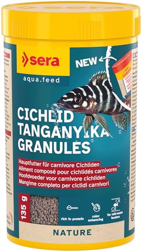 Cichlid Tanganyika Gran 250 ml | hauptfutter für Carnivore cichliden | langsam sinkendes granulat | fördert die gesunde entwicklung und natürliche farbausprägung