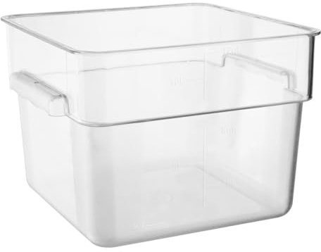 Vogue Hygiplas Polycarbonate Square Storage Container, 10 Ltr