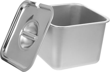 CHICAMPERA Boîte à Glace Acier Inoxydable Avec Couvercle Récipient Hermétique Pour Desserts Froids Et Yaourt Facile à Nettoyer Pour Maison Et Professionnels