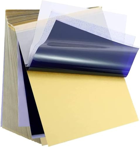 Unihuby 50pcs Tattoo Transfer Paper A4 Tattoo Stencil Paper TracingPaper 4 Layer TattooPaper Stencil