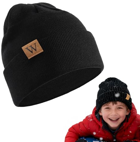 technodry mössa baby – stickad baby beanie pojkar vintermössa med halsduk, mjuk, varm och elastisk, perfekt för barn från 0–8 år, modern, bekväm och lättskött, Mörkblå, one size