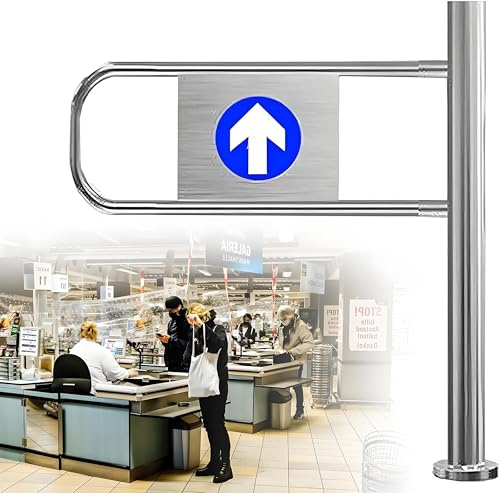 Cancello di Sicurezza unidirezionale a Chiusura Automatica, Porta a Battente con Rimbalzo Automatico per supermercati industriali, Controllo del Traffico unidirezionale, barriera d'ingresso