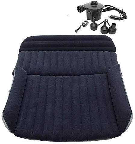 Berocia Inflatable SUV Car Air Mattress Bed, Portable Thickened Camping Bed Blow Up Mattress for Travel Sleeping MPV Sedan Minivan, Flocking Surface, Fast Inflation
