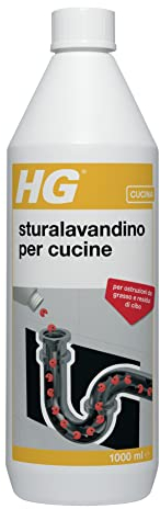 HG Sturalavandino per Cucine - Stura Lavandini e Scarichi Naturale, Sicuro per Fosse Settiche, 1 L
