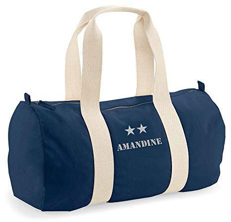 Amikado Sac de Sport polochon brodé 2 étoiles