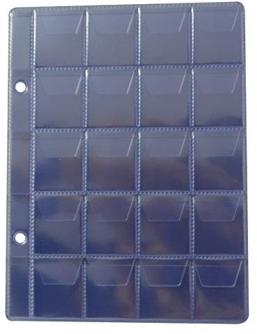 COLLECTOR Card Document Sleeve - 10 Pages, 20 Pockets each, For Small Coin Albums Material