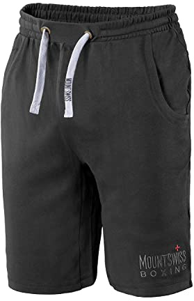 Mount Swiss Herrshorts, Boxare, Korta Byxor, Joggingbyxor, i 100% Bomull, Antracit, 5XL