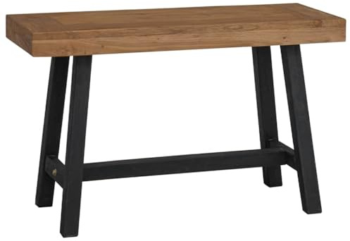 vidaXL Bank Holzbank Esszimmerbank Sitzbank Flurbank Küchenbank Essbank Massivholzbank Sitzhocker Vintage-Charme 80cm Massivholz Teak
