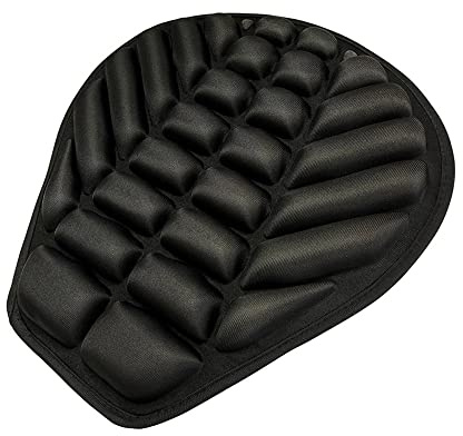 Riloer Cojín de asiento de moto 3D para amortiguación, cojín de asiento de moto, transpirable, cómodo
