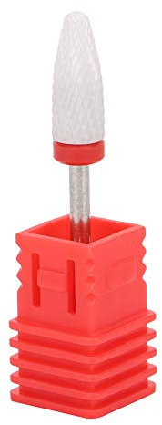 Punte Fresa Unghie, Forma di Mais Punte in Ceramica per Fresa con Base di Visualizzazione, Punta Trapano per Fresa Unghie per Manicure (Schema di macinazione fine F scatola rossa)