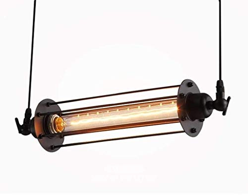 Candelabro LED de arco integrado industrial rural del país americano, lámparas colgantes creativas de la industria retro Sala de estar Comedor Estudio Techo Suspensión de un solo cabezal Barra de