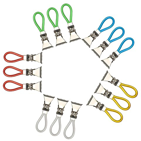 Clip per Asciugamano Colorato, Clip per Appendere il Panno, Set di 15 ganci per asciugamani, ganci di ricambio colorati, ganci per asciugamani, clip portasciugamani per bagno, cucina, 5 colori