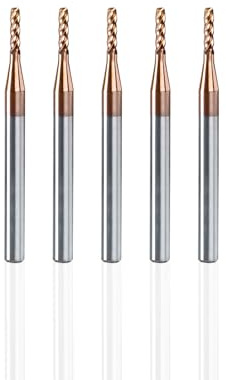 4 Flute 1/16 Ball Nose Carbide End Mills CNC Mill Heads Solid Carbide Spiral Upcut Drills Microcrystalline Carbide End Mills for Alloy Steel/Hardened Steel