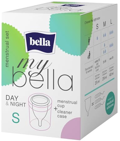 bella Menstruationstasse Größe S aus medizinischem Silikon mit Sterilisator