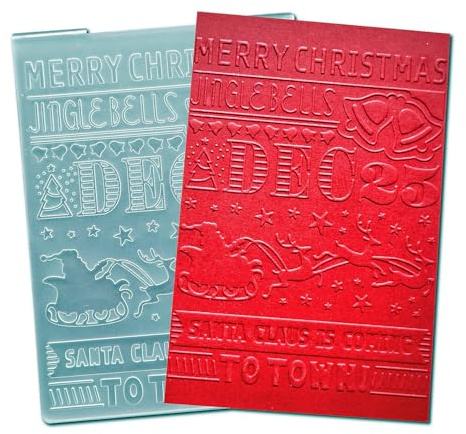 arriettycraft God jul jultomten plast prägling mappar för korttillverkning scrapbooking sidor pappershantverk lera dekoration