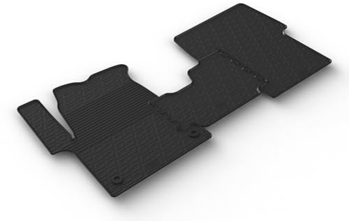 Gledring Satz Gummimatten kompatibel mit Citroën Spacetourer/Peugeot Traveller/Toyota Proace Verso 2016- / Fiat Scudo 2022- / Opel Zafira Life 2019- 1. Sitzreihe (G Profil 3-teilig + Montage-clips)