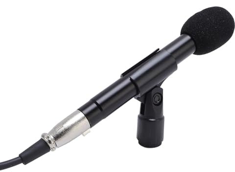 Plyisty Micro de Instrumento Profesional, Micrófono de Condensador de Lápiz con Cubierta de Esponja, Clip, Cable XLR, Caja Transporte, Pequeño Micrófono Diafragma para Tambores, Piano