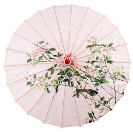 WZBHCZLJ Exquisites Bamboos Silk Umbrella Chinese Dances Props Oiled Paper Umbrellas For Festivals And Stage Performances