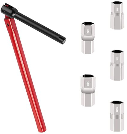 SHIQUAN Llave de grifo, llave de tuerca de grifo, herramienta de montaje de grifos de 8 – 12 mm, herramienta de grifo, para instalaciones sanitarias (rojo)