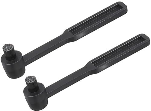 ELAYARD Spazzola in Plastica e Nylon la Pulizia della Puntina del Giradischi Compatta e Resistente Set da 2 Pezzi per Dischi in Vinile