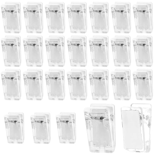 Pince A Ressort Autocollante en Plastique Noir, 26 Pieces Clips Muraux pour Tapisserie Et Photos, Mini Pinces Adhesives pour Organisation De Bureau Et Maison, Fixation sans Percage