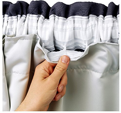 Hachette BLACKOUT THERMAL CURTAIN LININGS 3 PASS INSULATED *INCLUDES CURTAIN HOOKS* (46 x 52)