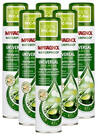 Imprägnol Waterproof Universal 100% PFC-frei: Imprägnier-Spray geeignet für Textilien, Leder und Hightechgewebe, 400 ml, 6er Pack