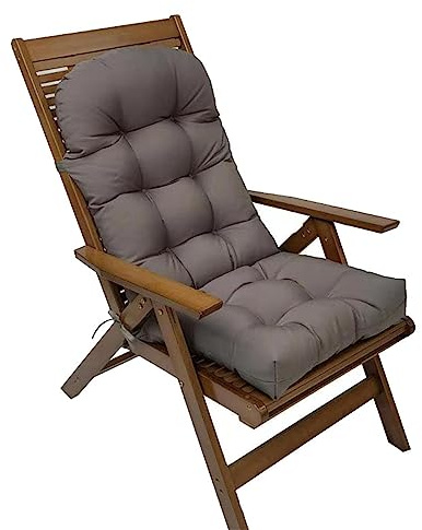 Morbuy Impermeable Cojín para Tumbona de Jardín, Suave y Cómodo Cojín Reclinable Colchoneta Tumbona Exterior Ideal para Tumbonas, Sillas y Hamacas (110x50cm,Gris Oscuro)