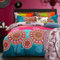 Freyamy Bettwäsche Set Boho 155x220 Rosa Pink Türkis Mandala Bohemian Style Bettbezug 100% Mikrofaser Indishes Muster Wendebettwäsche mit Kissenbezug 80x80 cm Reißverschlus