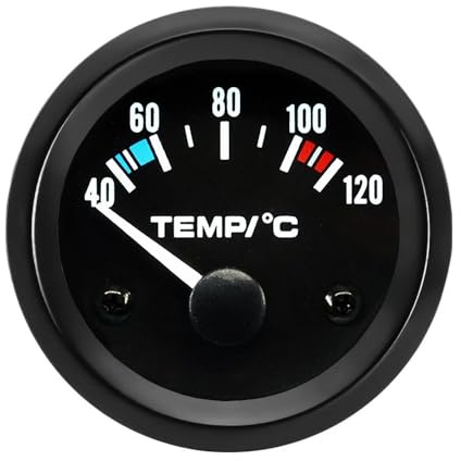 ETOPARS Auto Acqua Temperatura Manometro Motor 2 52mm Temperatura dell'Acqua Misuratore Veicolo Acqua Puntatore Indicatore Calibro Bianco Luce Acqua Temperatura Strumenti