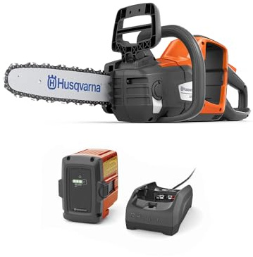 Husqvarna Power Axe 225i Battery Operated Chainsaw, 14-Inch Electric Chainsaw with 4 Ah Battery and Charger Included, 970547511