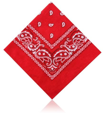 YHIJSR Bandana Pelo Bandana Pañuelo Cuello Muñeca Cabeza Corbata - Rojo