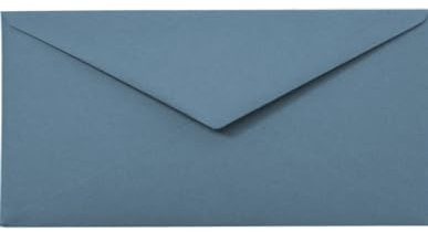 Netuno 25 Briefumschläge Blau DIN Lang 110 x 220 mm 120g Materica Acqua elegante Umschläge Recycling Briefhüllen Natur Papier Briefkuverts edel Öko-Papier Umschläge DL