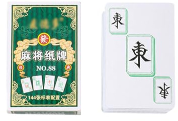 Blissbuilt Mahjong spelkort, Mahjong Solitaire bärbara Mahjong-kort, 144 Mahjong-kort, stort tryck, Mahjong Prop Entertainment Game, för resor, fest, familjespel