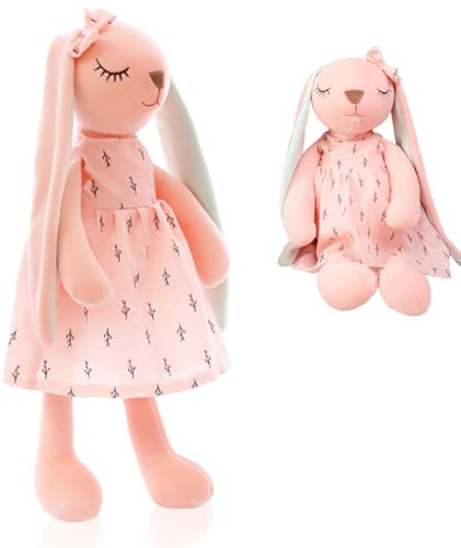 Conejito de Peluche, 35CM Peluche Conejo de Pascua,Small Foot Conejo de Peluche con Orejas caídas, Muñeco suave peluche,Lindo Juguete de Peluche de Conejo Decoración,Regalo de Conejito de Pascua