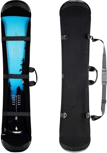 EIGEETO Snowboard Cover Sleeve Case, Snowboard Sleeve Bag Adjustable Soft Cover with Shoulder Strap Bag with Binding