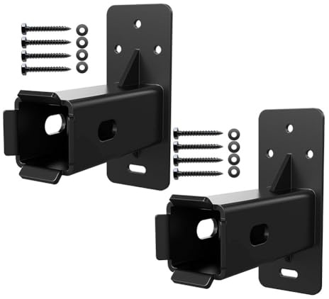 Gettimore Lot de 2 porte-vélos muraux pour récepteur de 3,2 cm, organiseur de rangement robuste pour garage ou extérieur, en acier carbone avec revêtement noir