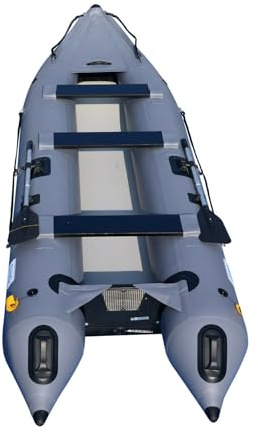 BRIS 14.1ft Inflatable Boat Inflatable Kayak 3 Person Kayak Canoe Fishing poonton Boat