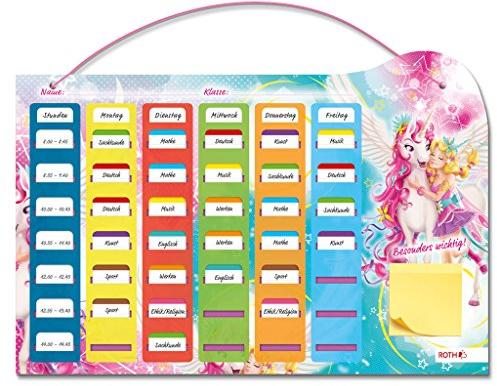 ROTH Klipp + Klar Stundenplan Steck Fix Magisches Einhorn DIN A3