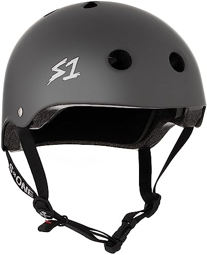 S1 Lifer Helmet for Skateboarding, BMX, and Roller Skating - EPS Fusion Foam, CPSC & ASTM Certified - Dark Grey Matte Medium (21.5)