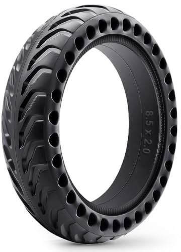 Monuary 1 Piezas Neumáticos Macizos 8,5 x 2,0 (50/75-6.1) con Estructura de Panal – Antipinchazos y Sin Mantenimiento – Compatibles con Xiaomi M365/Pro 2 y otros patinetes eléctricos de 8,5