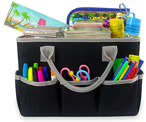 Bolsa organizadora de almacenamiento para artistas, jardín de infantes, escuela, profesores, papelería, suministros de arte, estuche de transporte para libros de dibujo, cuadernos, pinceles de pintura