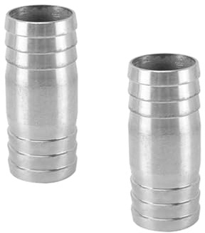 28 mm rak slangskruv av rostfritt stål, 2-vägs slangkoppling anslutning avloppsslang slangkontakt (2-pack)