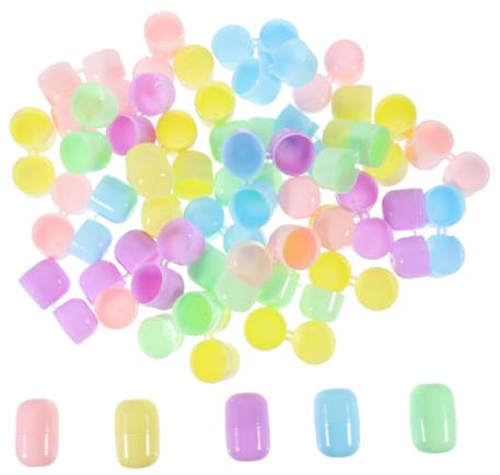 TOPBATHY 40Pcs Assorted Color Pp Plastic Capsules for Gumball Machine, Vending Machine, Claw Prizes, Party Favors, and Candy Storage Display, 1.25 X 1.85 Inches
