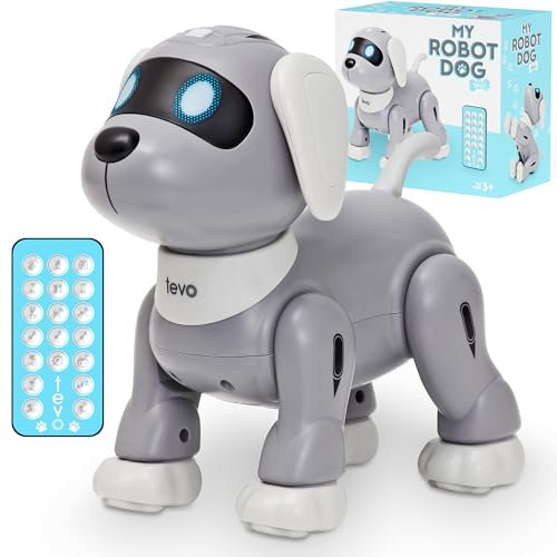 TEVO Robot Dog - Remote Control Dog Toy For Kids - Dancing, Singing, Smart Stunt Dog - Interactive Robotic Pet For Boys or Girls Age 3 +